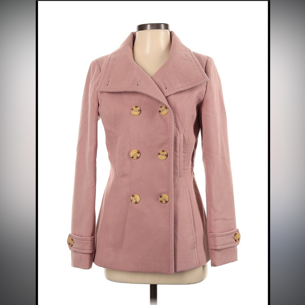 **Thread and Supply** Polyester Pink Pea Coat: XSmall